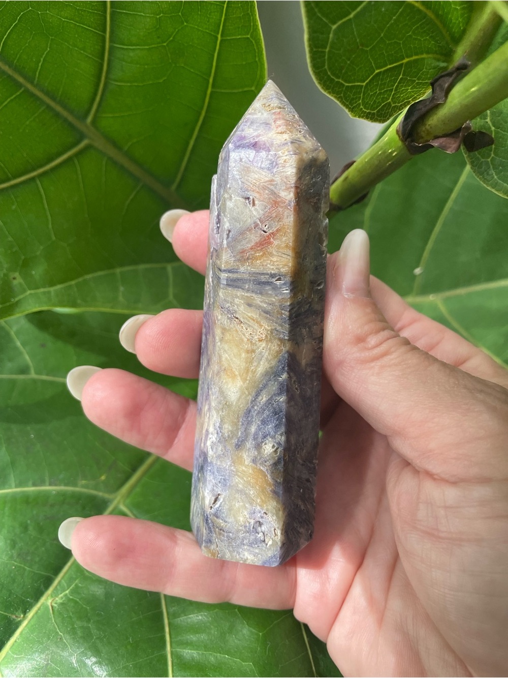 “Tiffany stone” polished crystal tower